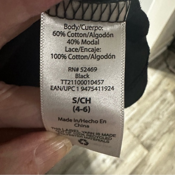 Time and Tru Black Tank Top with Tie Detail - Picture 4 of 4